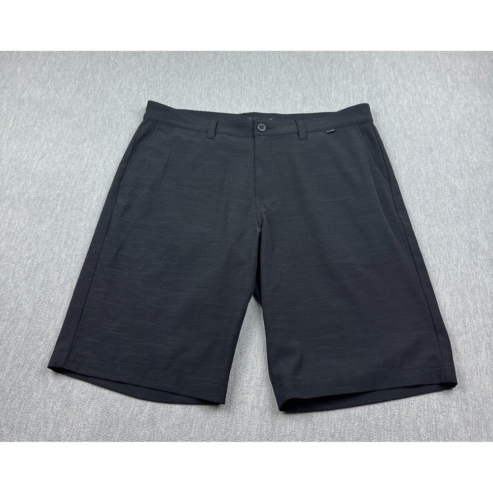 Travis Mathew Shorts Mens 36 Black 10" Chino Golf Stretch Performance Flat Front
